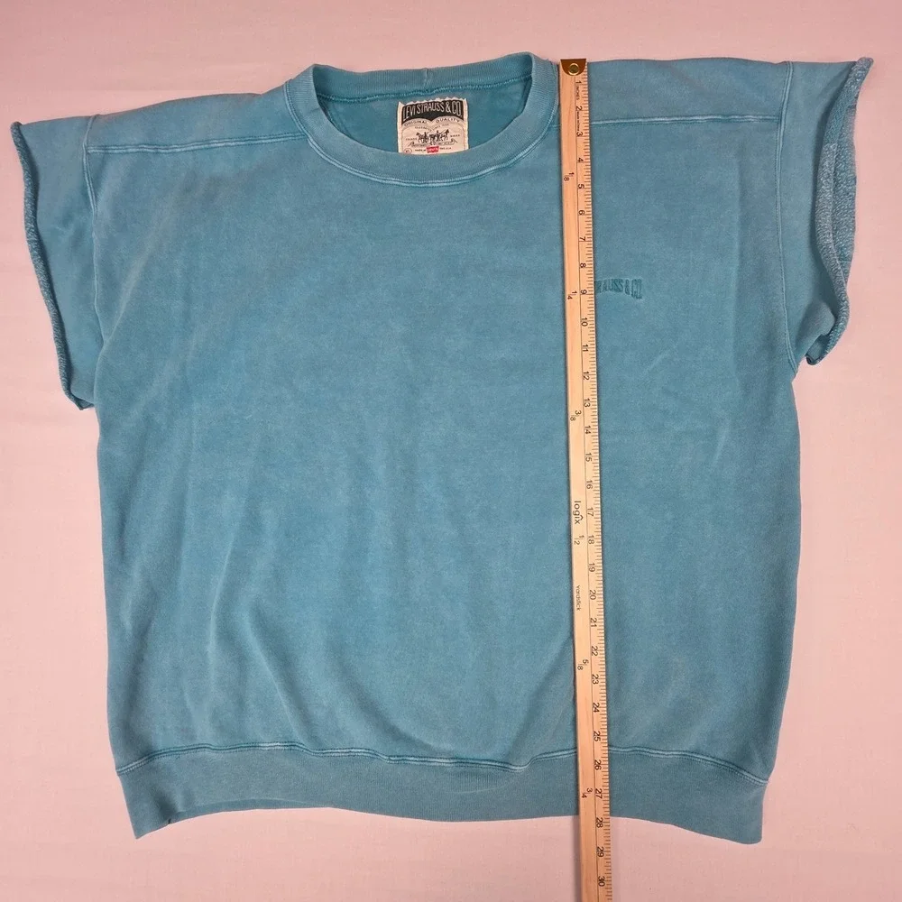 Vintage 90's Levi Strauss & Co Bodybuilding Gym Cutoff Sweatshirt Mens XL